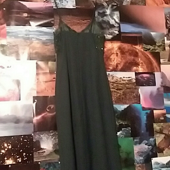 Long emerald green dress - Picture 4 of 5